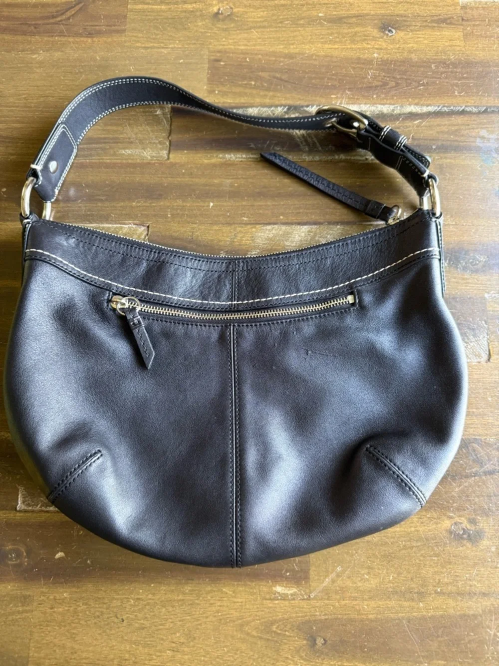 Coach Legacy Vintage Black Leather Hobo Black